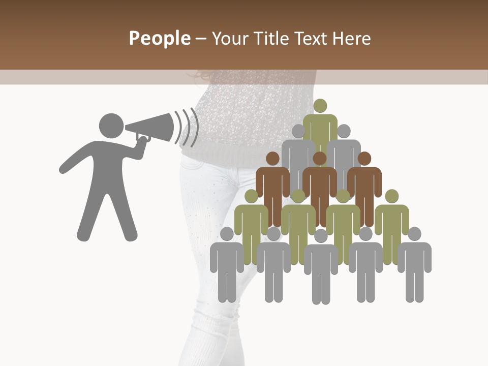 Model Lady White PowerPoint Template