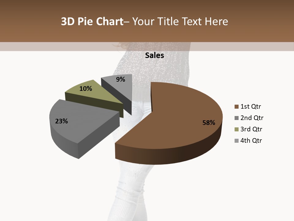 Model Lady White PowerPoint Template