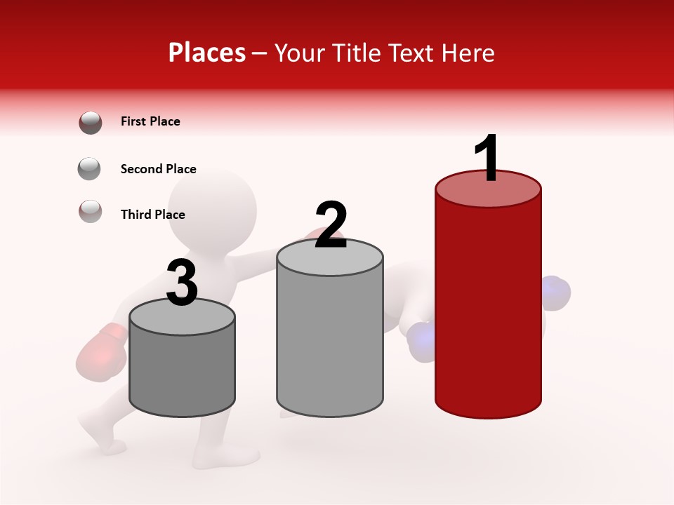 White Winner Red PowerPoint Template
