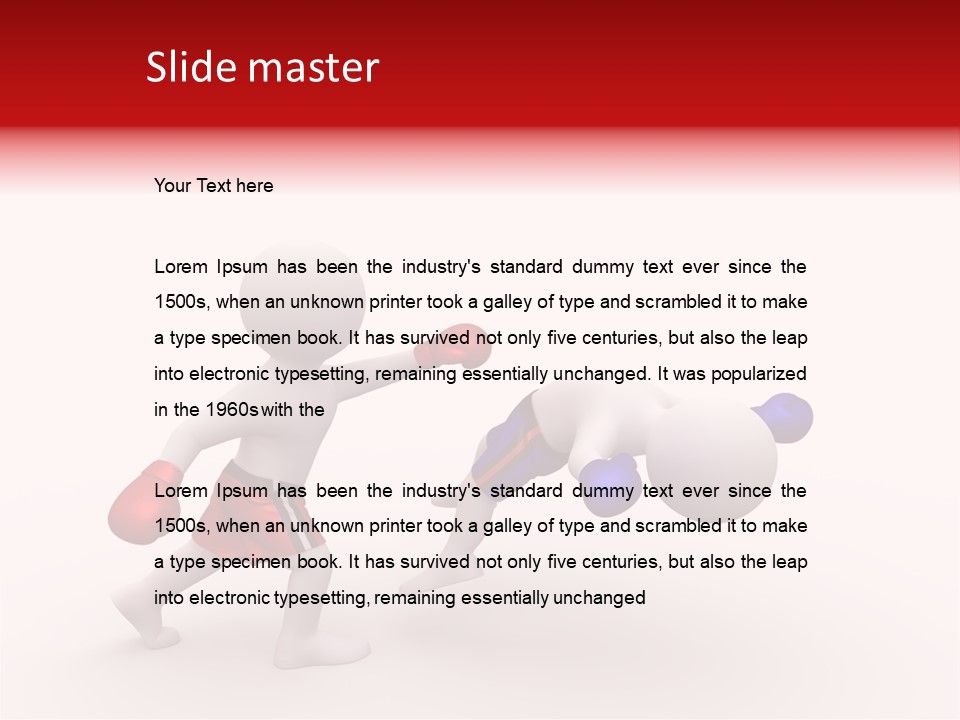 White Winner Red PowerPoint Template