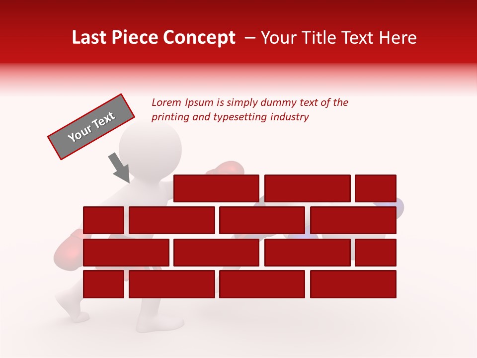 White Winner Red PowerPoint Template