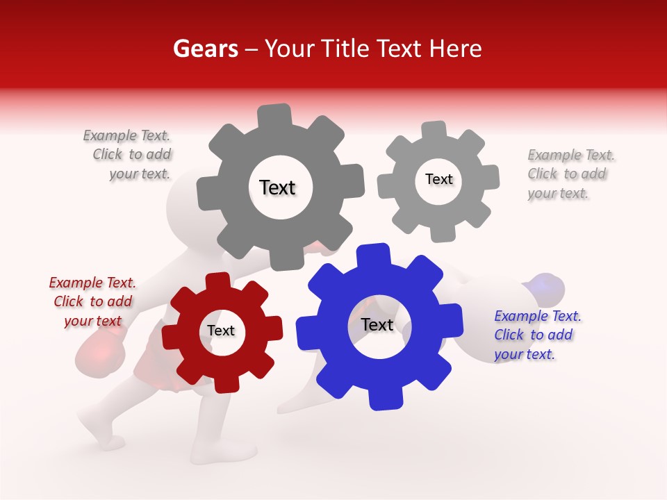 White Winner Red PowerPoint Template