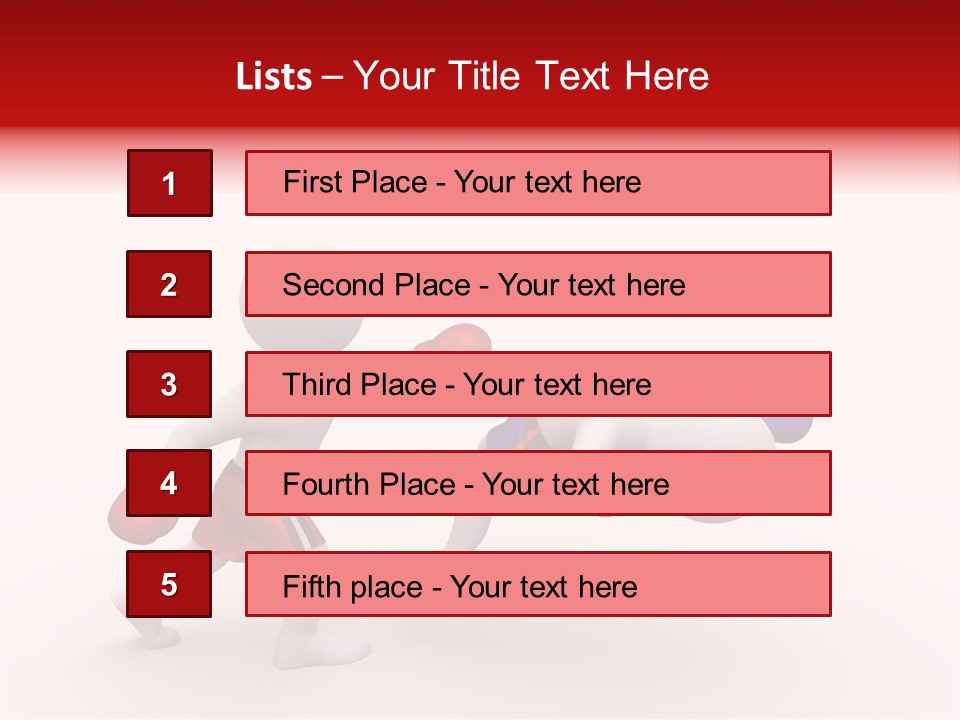 White Winner Red PowerPoint Template