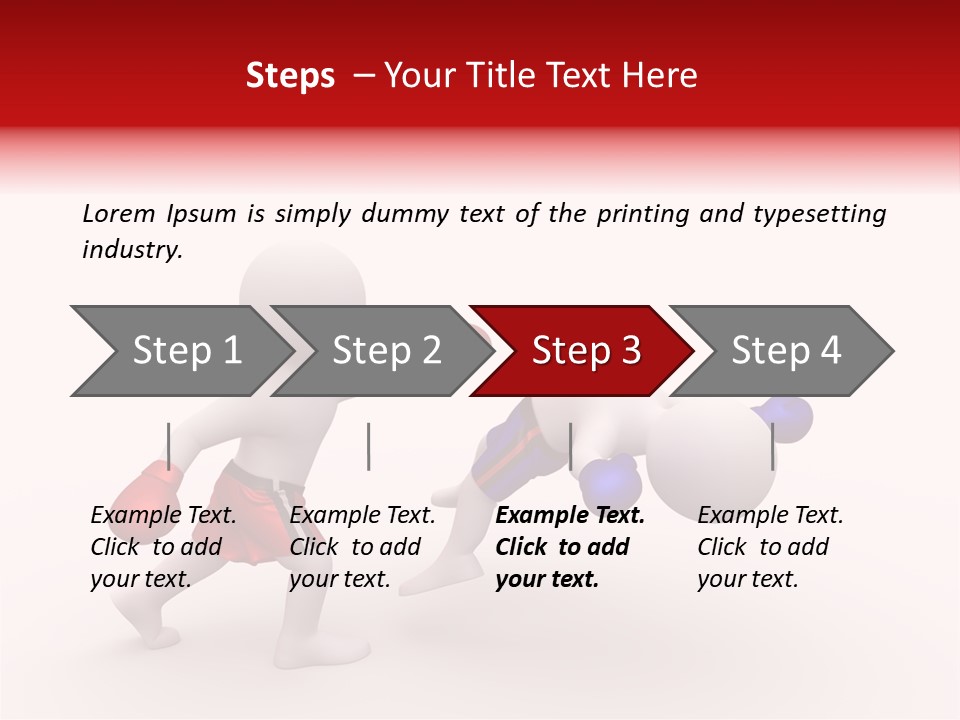 White Winner Red PowerPoint Template