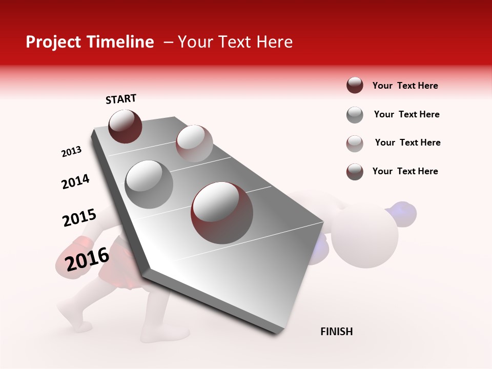 White Winner Red PowerPoint Template