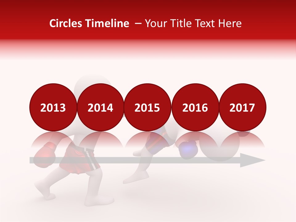 White Winner Red PowerPoint Template