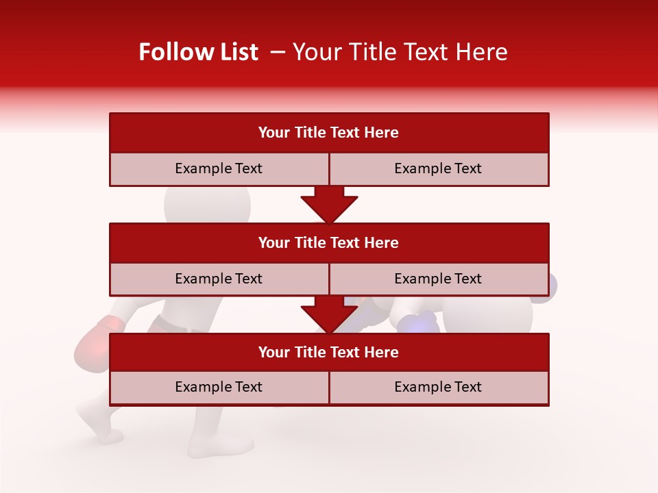 White Winner Red PowerPoint Template