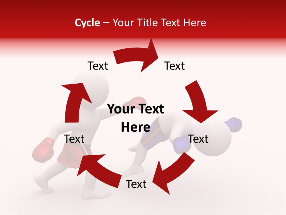 White Winner Red PowerPoint Template