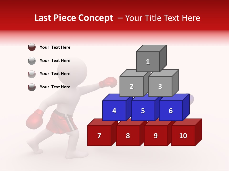 White Winner Red PowerPoint Template