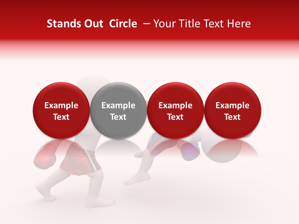 White Winner Red PowerPoint Template