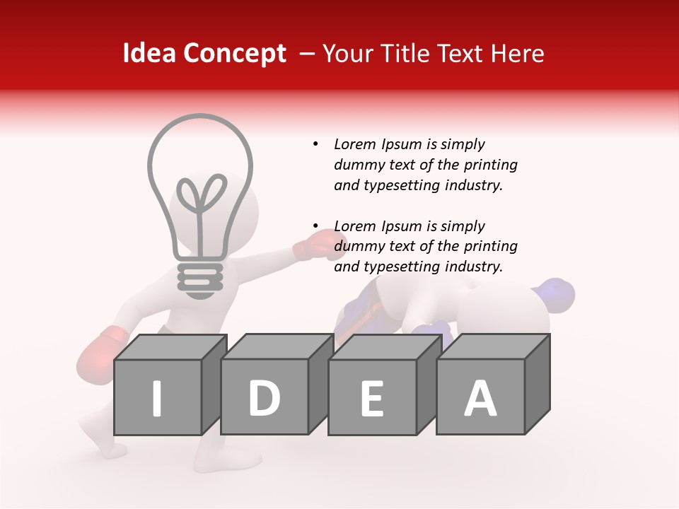 White Winner Red PowerPoint Template