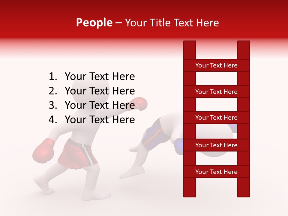 White Winner Red PowerPoint Template