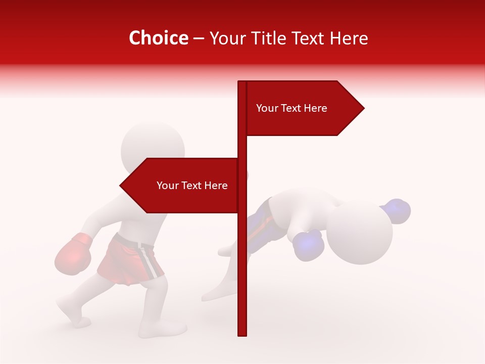 White Winner Red PowerPoint Template