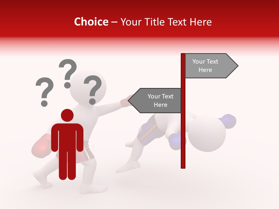 White Winner Red PowerPoint Template