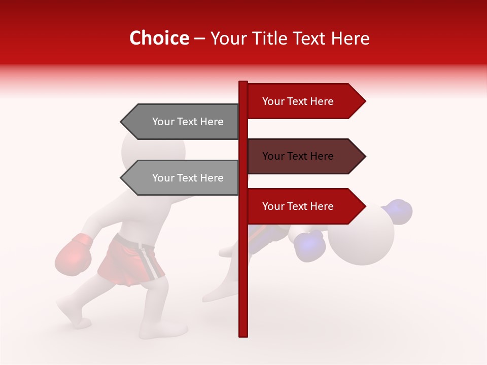 White Winner Red PowerPoint Template