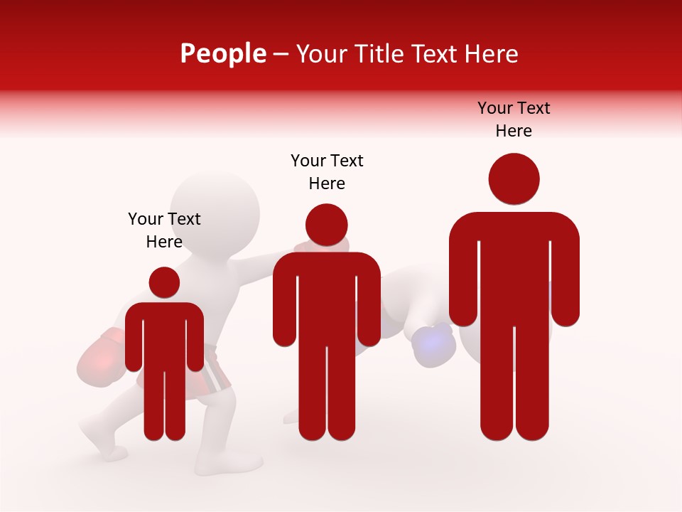 White Winner Red PowerPoint Template