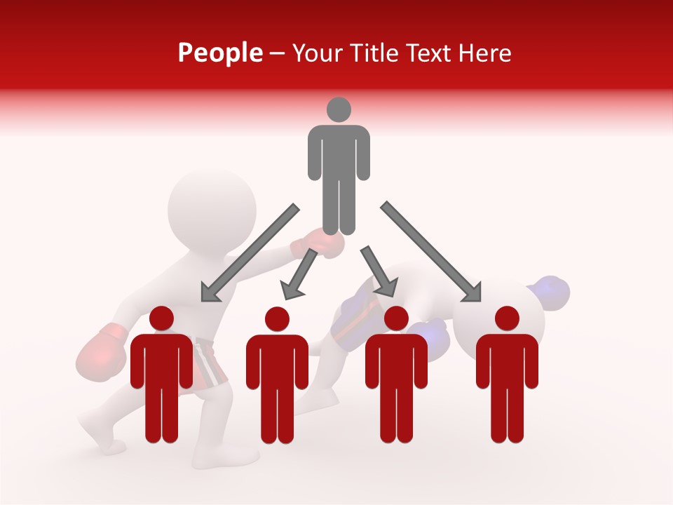White Winner Red PowerPoint Template