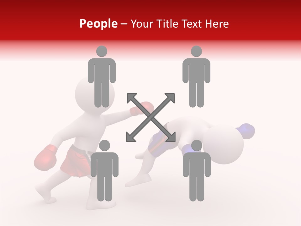White Winner Red PowerPoint Template