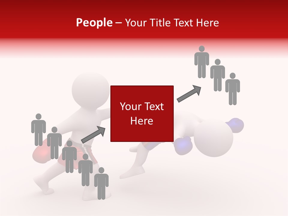 White Winner Red PowerPoint Template