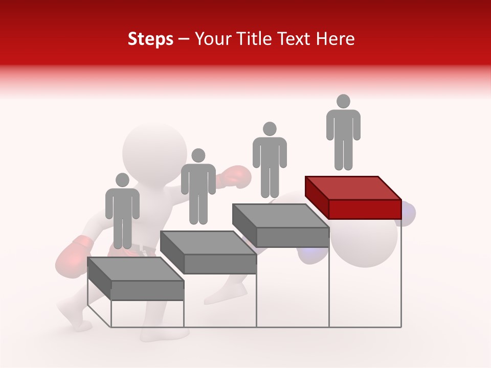 White Winner Red PowerPoint Template