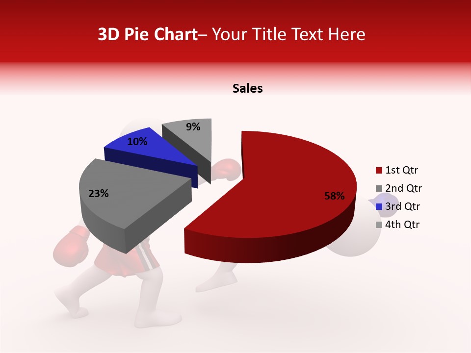 White Winner Red PowerPoint Template