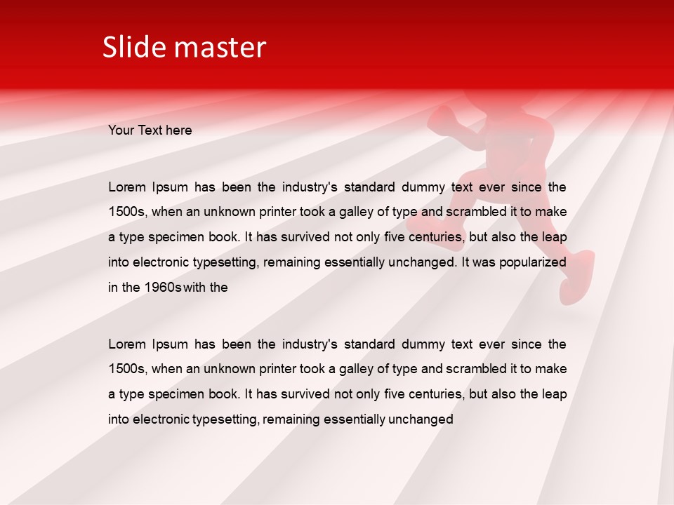 Graphic Red Climbing PowerPoint Template
