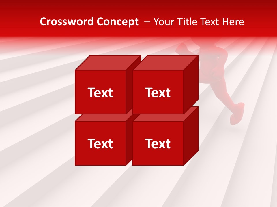 Graphic Red Climbing PowerPoint Template