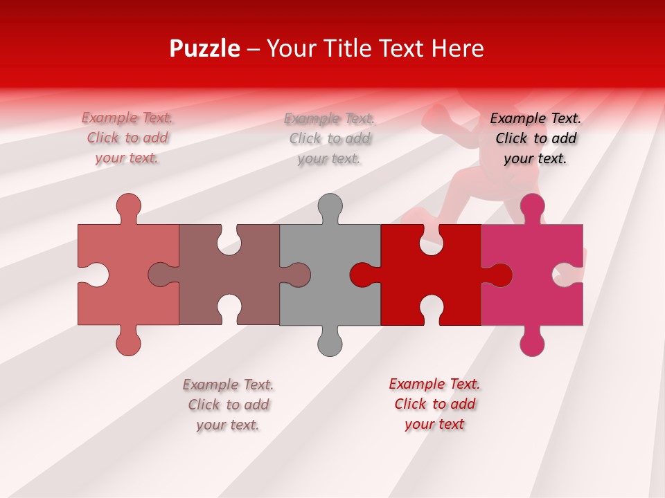 Graphic Red Climbing PowerPoint Template