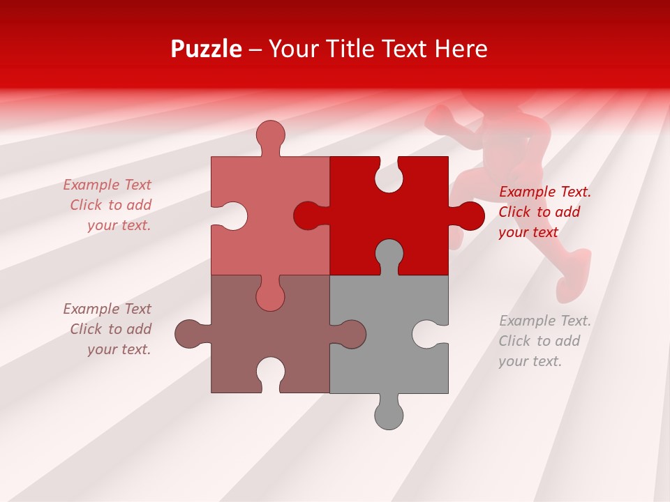 Graphic Red Climbing PowerPoint Template