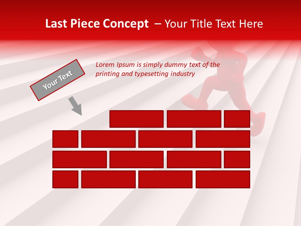 Graphic Red Climbing PowerPoint Template