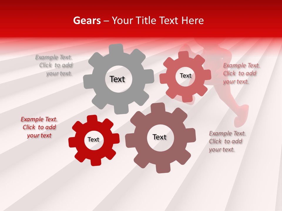 Graphic Red Climbing PowerPoint Template