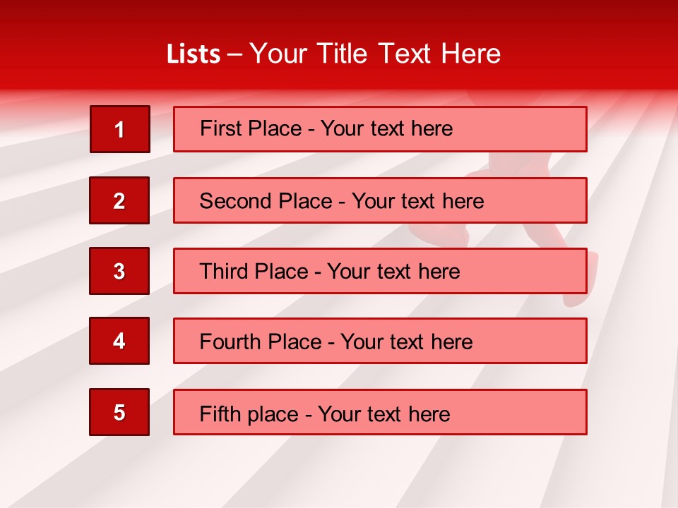 Graphic Red Climbing PowerPoint Template