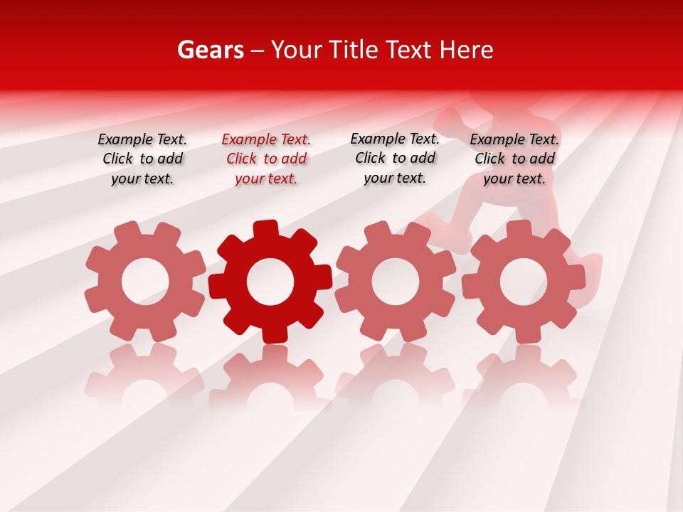 Graphic Red Climbing PowerPoint Template