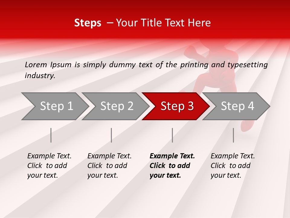 Graphic Red Climbing PowerPoint Template