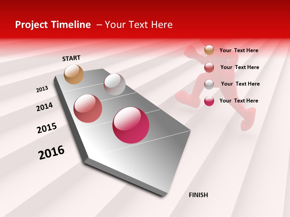 Graphic Red Climbing PowerPoint Template