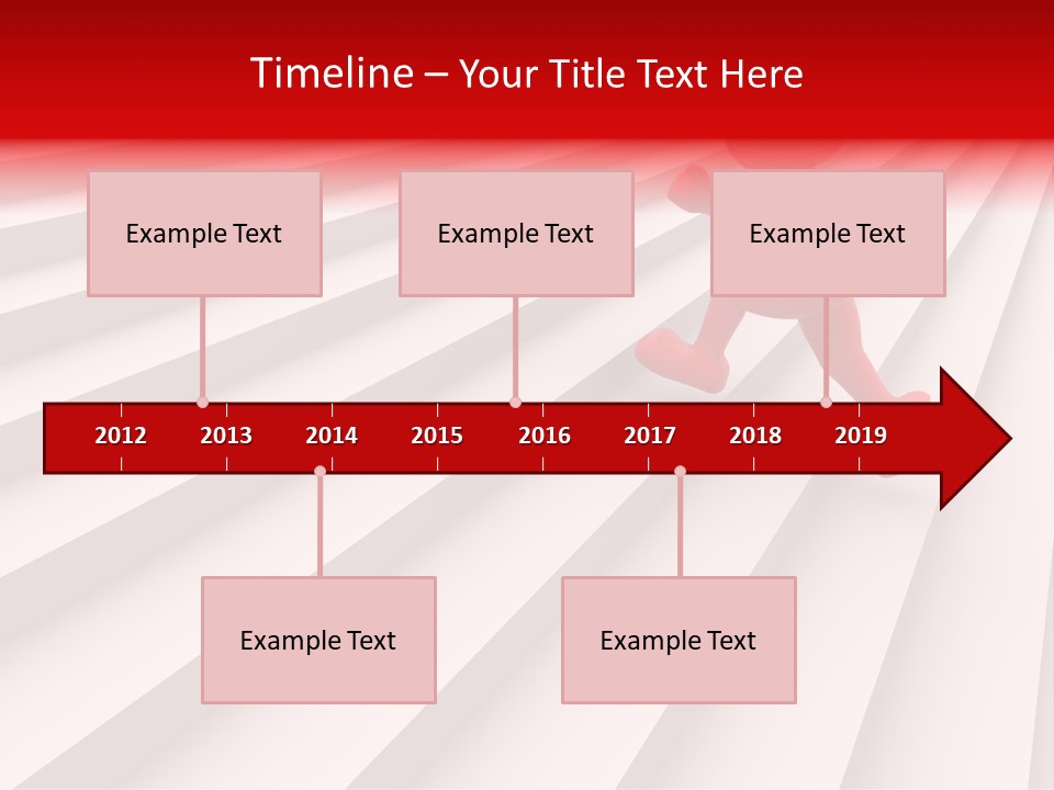 Graphic Red Climbing PowerPoint Template