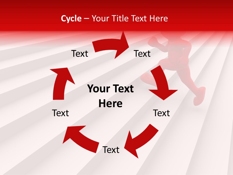 Graphic Red Climbing PowerPoint Template