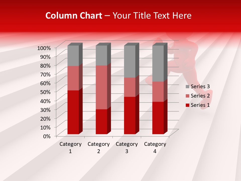 Graphic Red Climbing PowerPoint Template