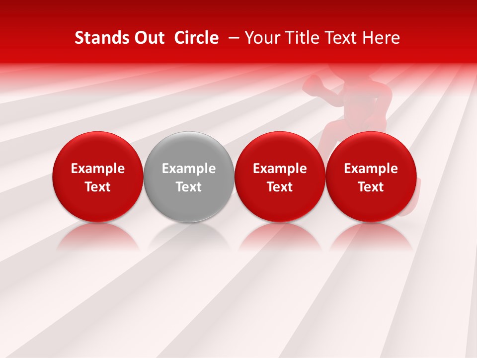 Graphic Red Climbing PowerPoint Template