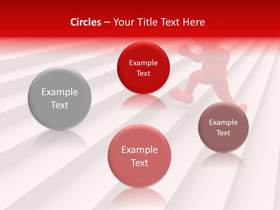 Graphic Red Climbing PowerPoint Template