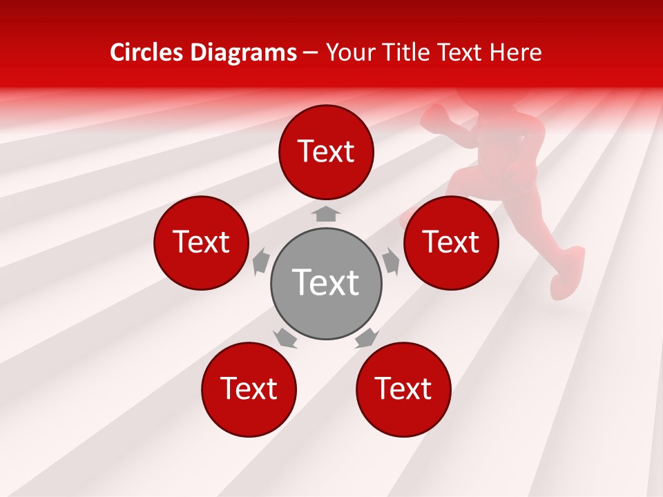 Graphic Red Climbing PowerPoint Template