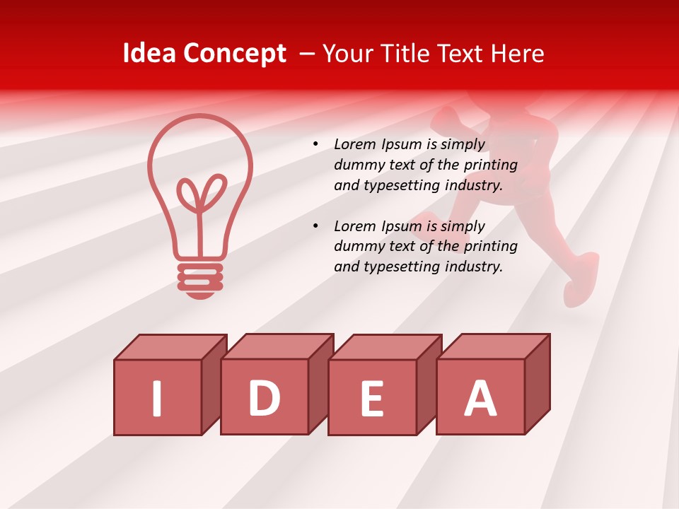 Graphic Red Climbing PowerPoint Template