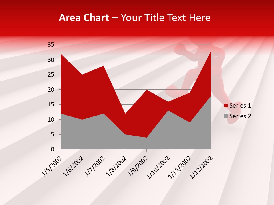 Graphic Red Climbing PowerPoint Template