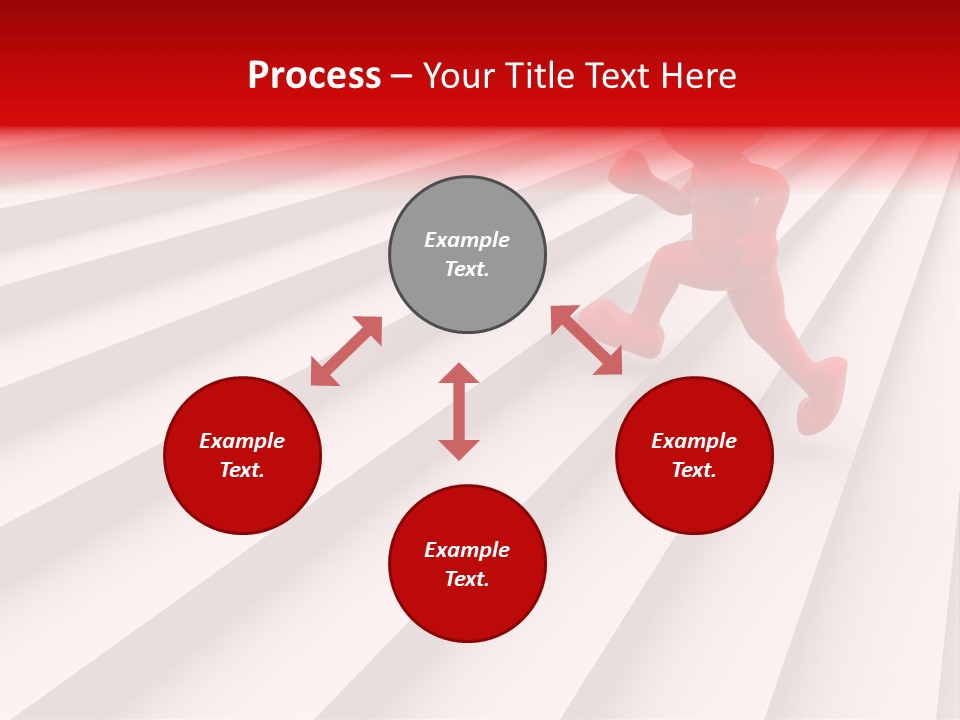 Graphic Red Climbing PowerPoint Template