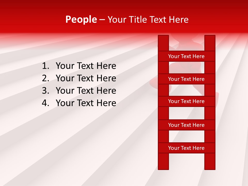 Graphic Red Climbing PowerPoint Template