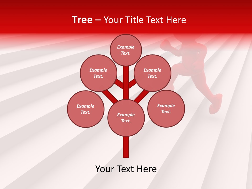 Graphic Red Climbing PowerPoint Template