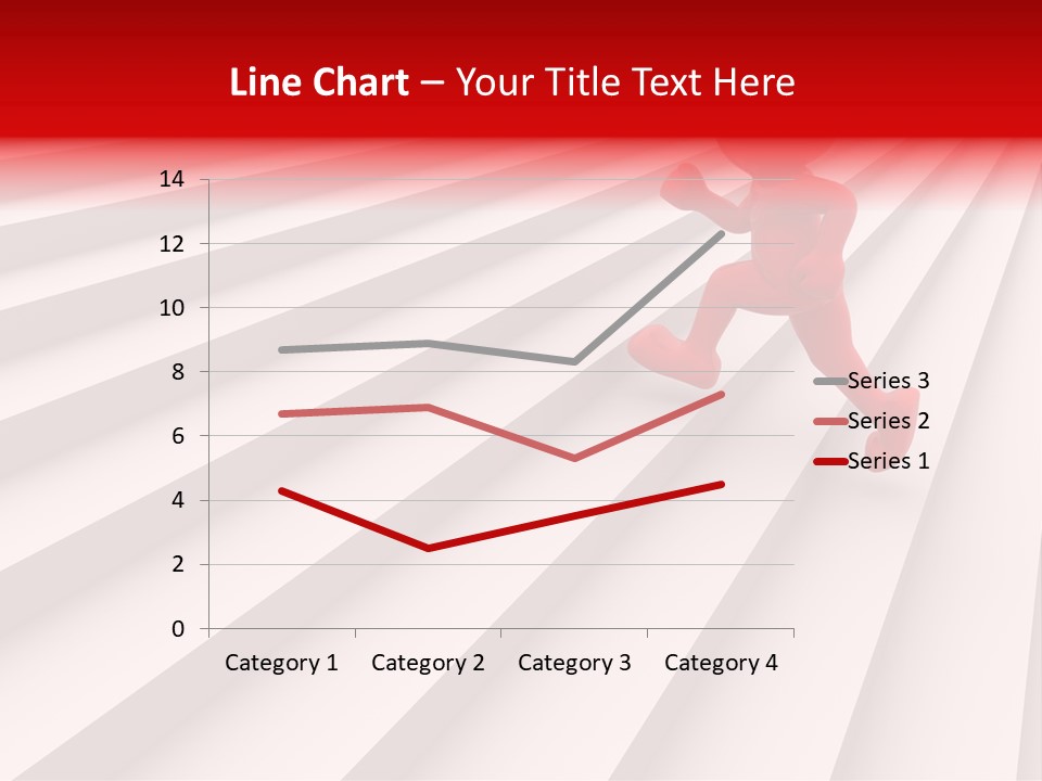 Graphic Red Climbing PowerPoint Template