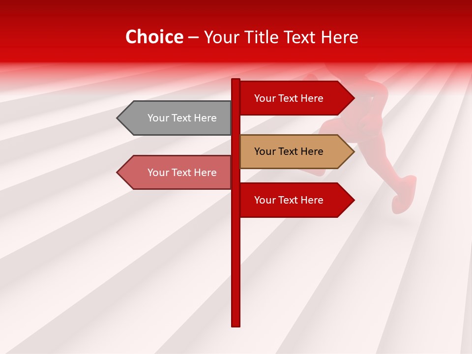 Graphic Red Climbing PowerPoint Template