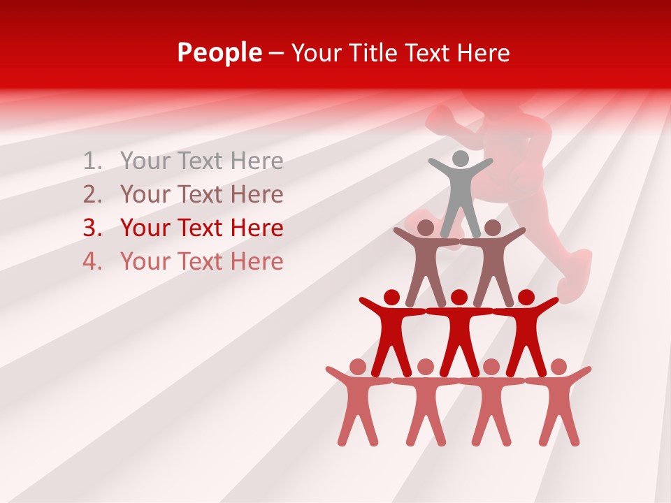 Graphic Red Climbing PowerPoint Template