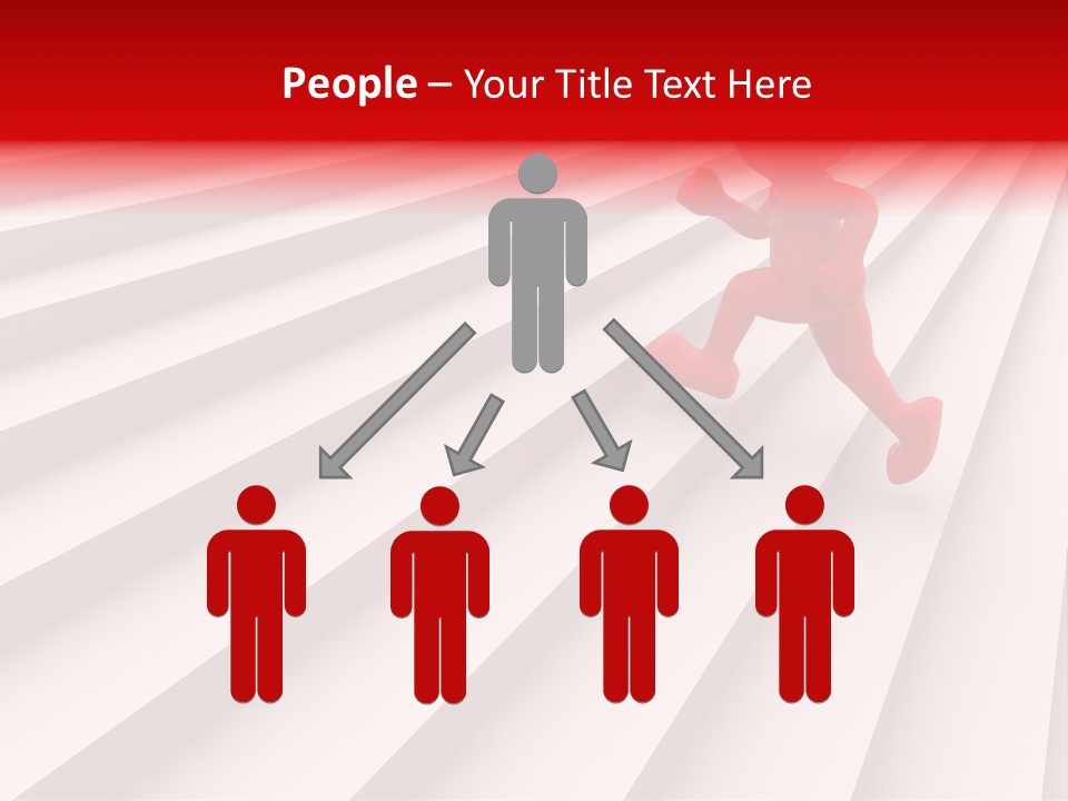 Graphic Red Climbing PowerPoint Template